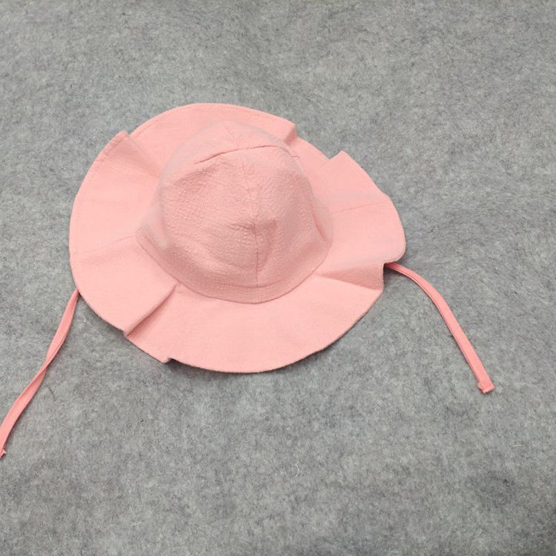 Verano recién nacido bebé niñas niños gorra Casual sol playa viaje algodón gran ala protección solar bebé sombrero: Rosa
