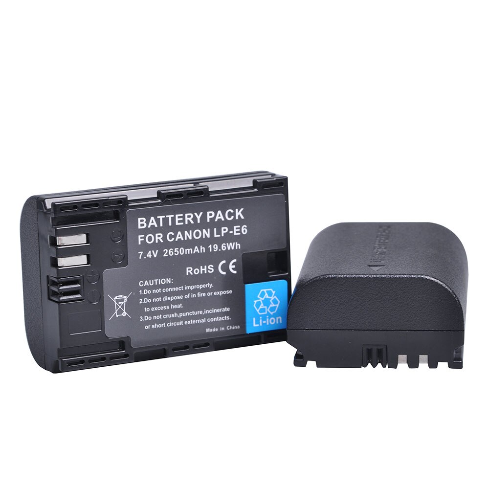 4 Uds 2650mAh LP-E6 LP-E6N batería + LCD cargador Dual para Canon EOS 5D Mark II 5D Mark III 5DS 5DS R 6D 6D 7D 7D 80D cámaras