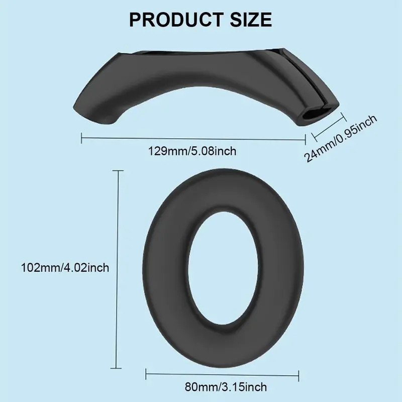 de almohadillas para los oídos, funda protectora de silicona a prueba de golpes para haz de cabeza, antipolvo, suave para auriculares WH-1000XM4