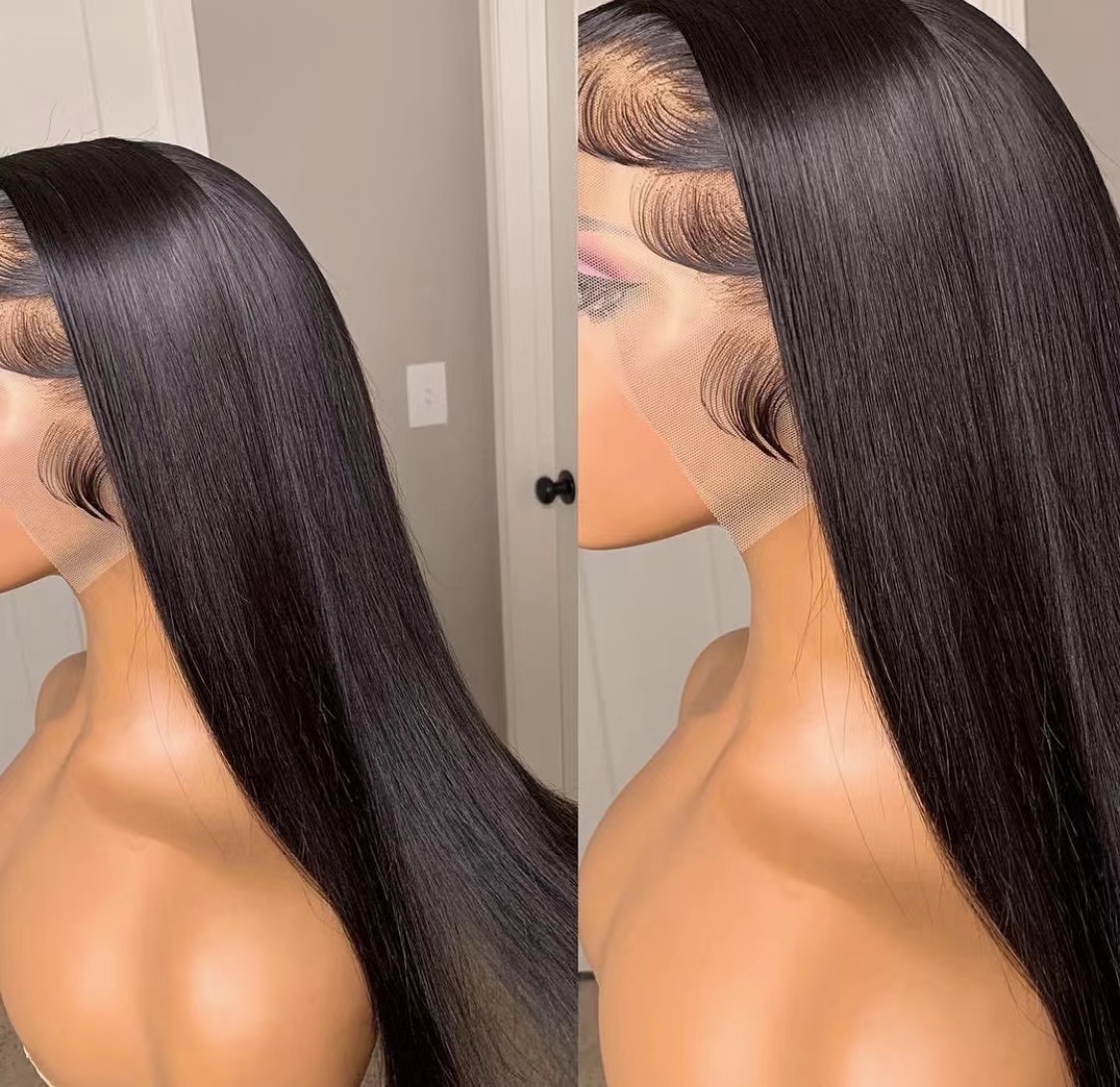 Svipwig – perruque Lace Front Wig synthétique noire, perruque longue et lisse pour femmes, perruques en Fiber résistante à la chaleur pour maquillage