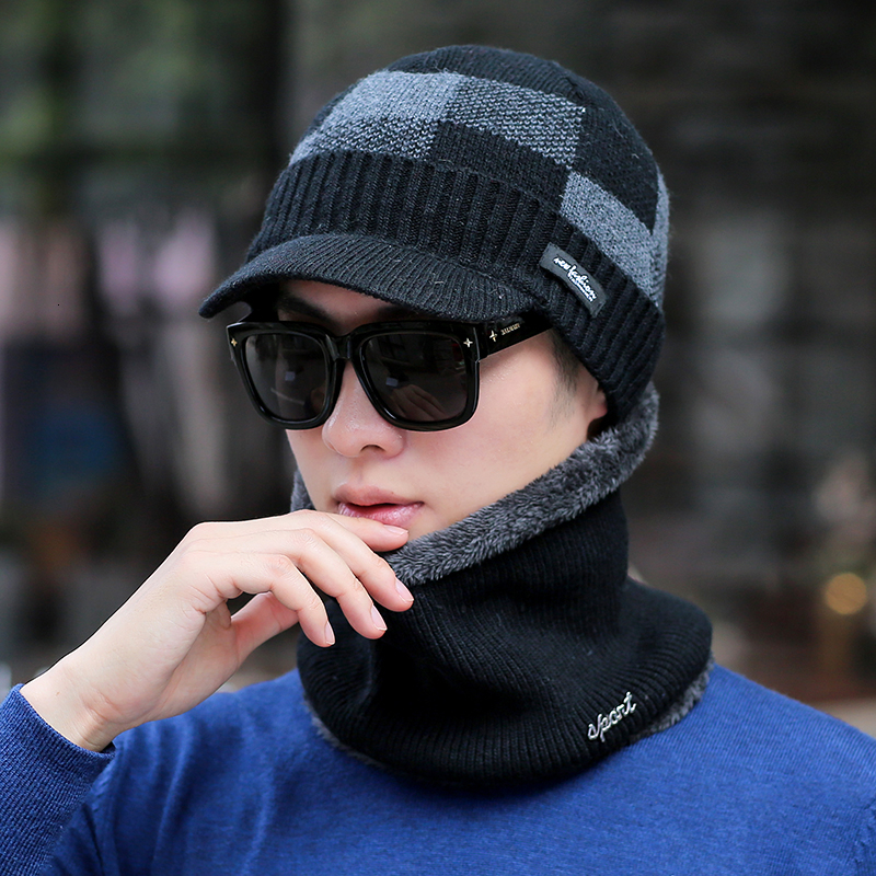 Skullies bonnets hommes chapeaux d'hiver pour hommes écharpe tricoté chapeau casquette femmes hiver Bonnet chapeau Homme Homme Gorro Bonnet casquettes de Baseball: 02