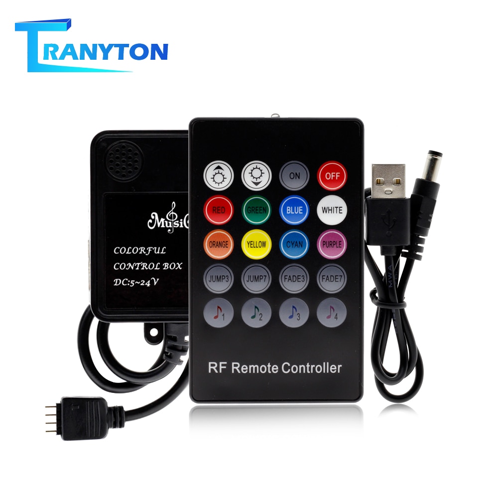 LED Muziek IR/RF Controller 20 Toetsen Afstandsbediening Controllers voor 3528 5050 RGB LED Strip Verlichting Mini Controller voor LED Strip
