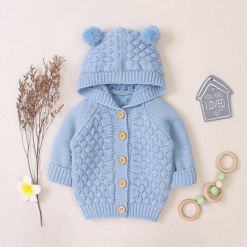 Newest Children Kids Autumn Baby Boy Girl Cotton Plush Ball Sweater Outerwear Coat Clothes: L / 6M