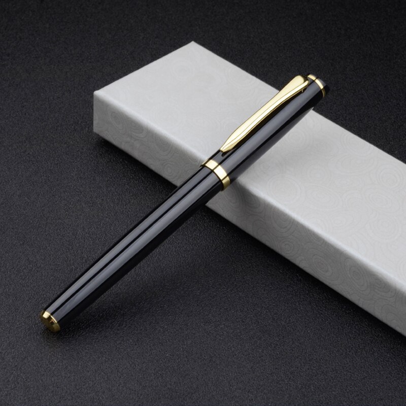 0.5Mm Product Goud Zwarte Iridium Relatiegeschenk Pen Met School Gedenkteken Of Office Schrijven Pen met Doos