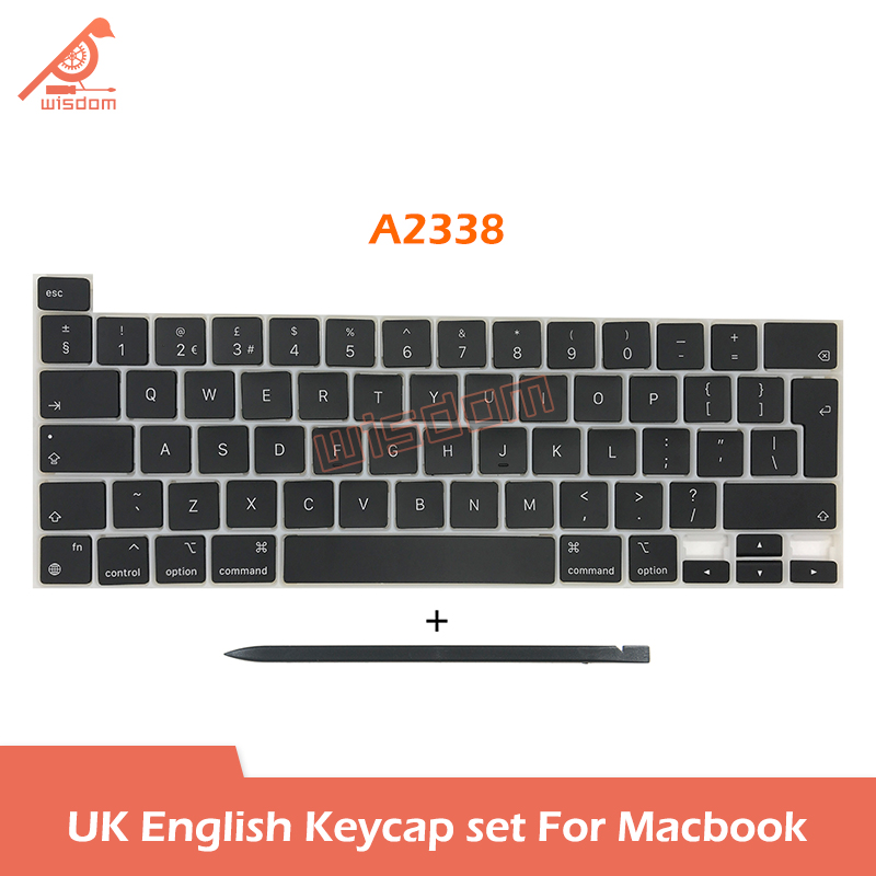 Laptop Uk Layout Keycaps Toetsen Voor Macbook A1466 A1502 A1707 A1989 A2337 A2338 A2141 A2681 A2442 A2681 A2681 A2941 Toetsenbord Reparatie: Donkergroen