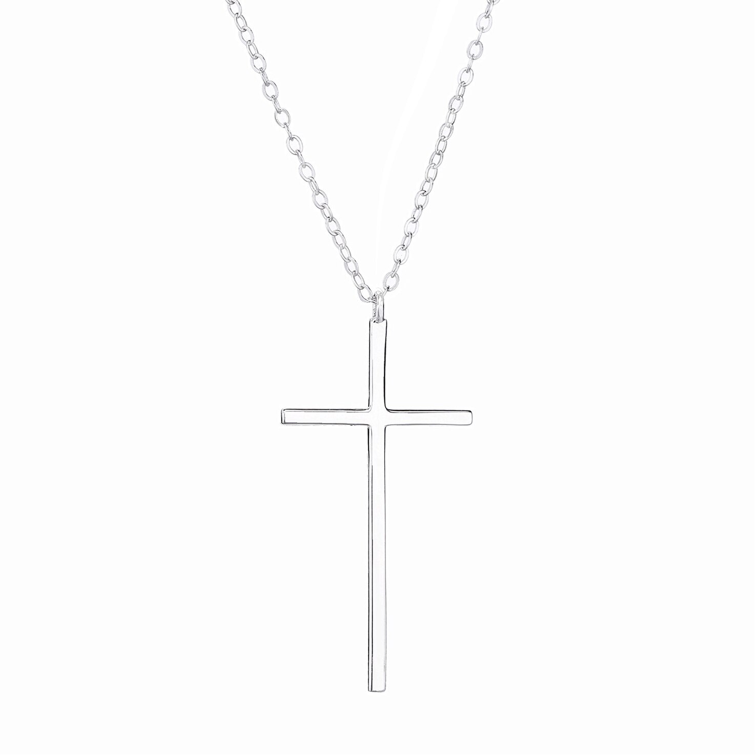 Moonmory 925 Sterling Silber Verriegelung Schlüsselbein Kurze Halskette Große Herz Lange Kette Halskette Für Frauen collares erkek kolye: überqueren Halskette