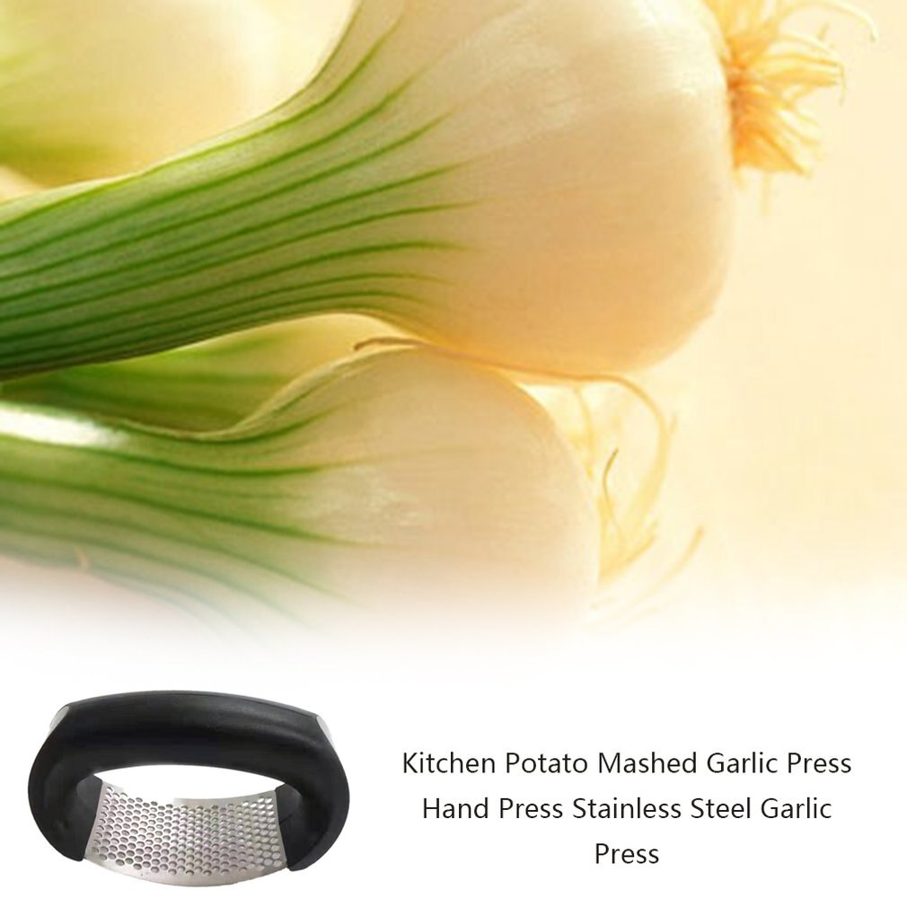Stainless Steel Garlic Presses Manual Garlic Mincer Chopping Garlic Tools Curve Fruit Vegetable Tools Kitchen Gadgets