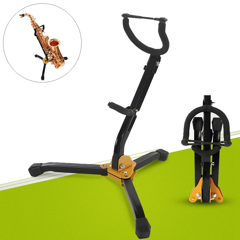 Portable Foldable Alto Tenor Saxophone Stand Sax Tripod Holder Instrument Accessories