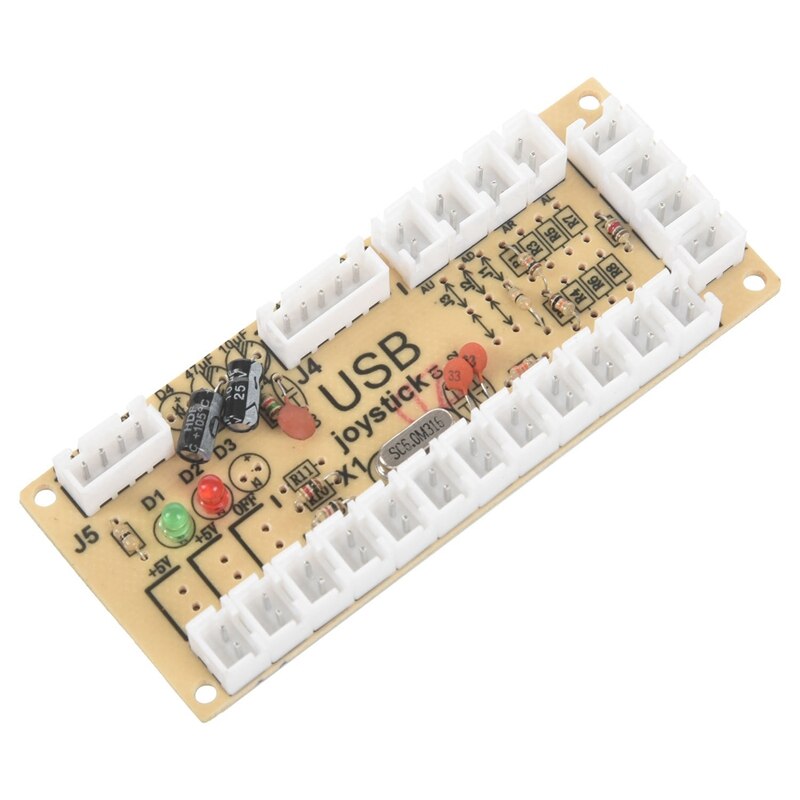 2X Zero Delay Arcade USB ENCODER PC TO JOYSTICK FOR 5PIN JOYSTICK & 2.8MM BUTTON