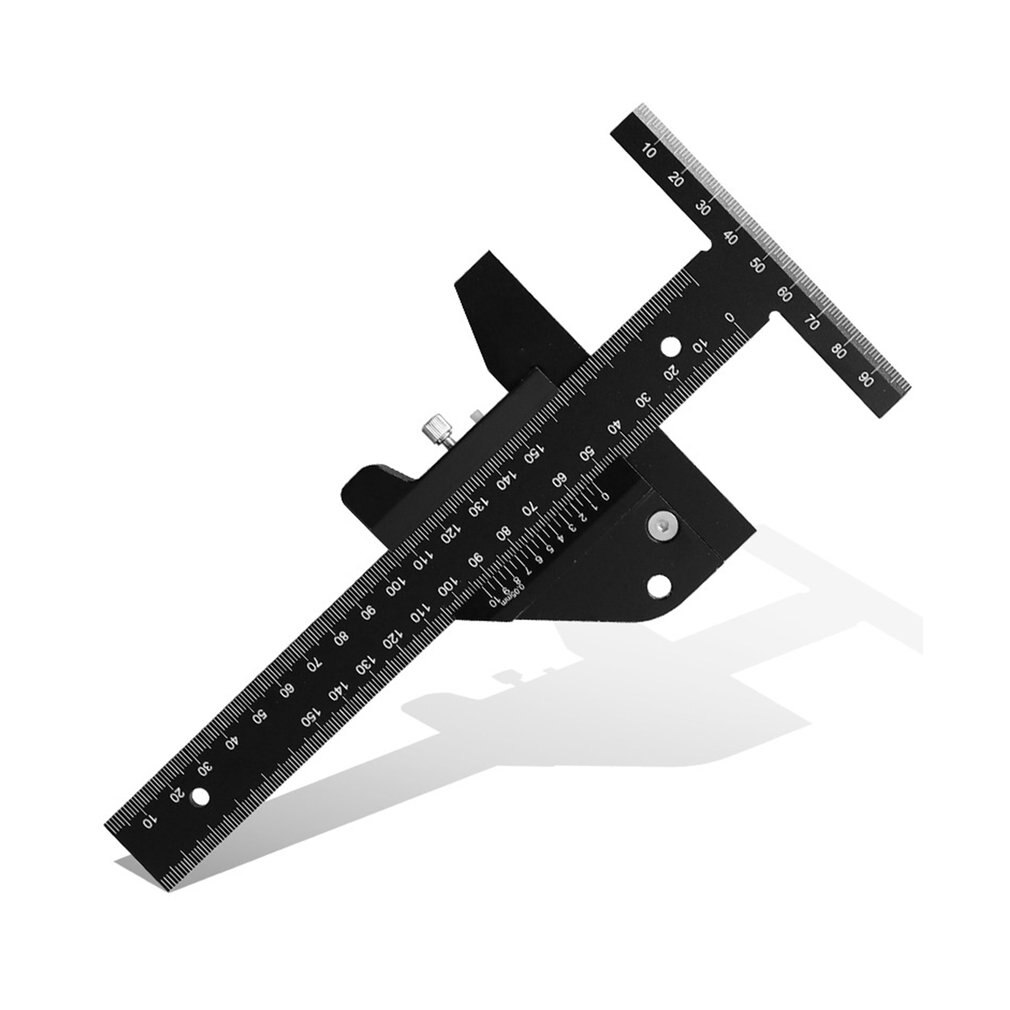 Multifunction Woodworking Scriber Gauge Aluminum Steel Measuring Marking Framing Ruler Tool For Carpentry Tools Kit Set