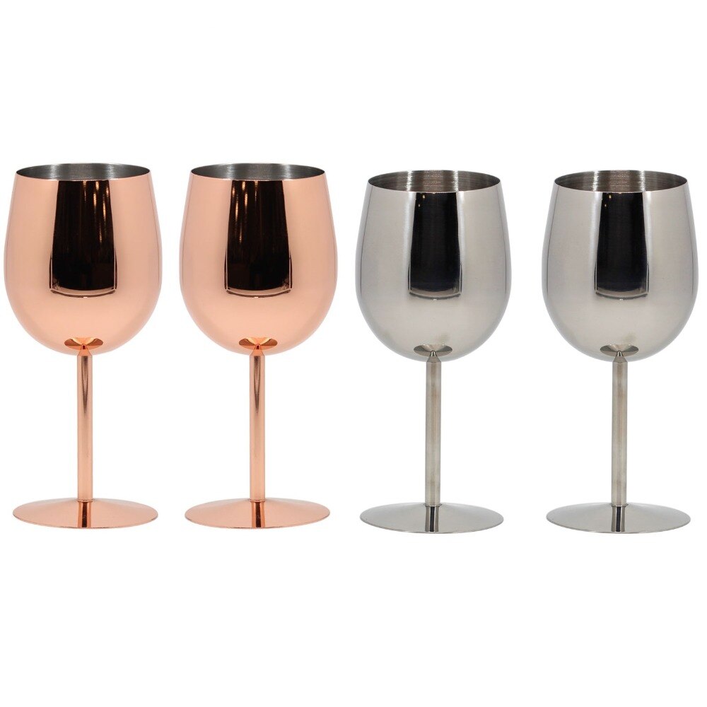 2PC 350ml Stainless Steel Champagne Wine Glasses f... – Grandado