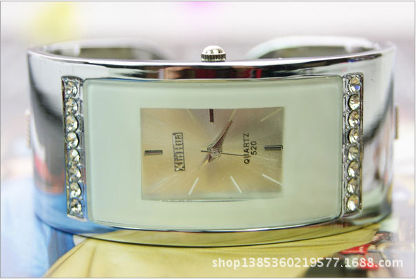 Square color Diamond Ladies Watch Bracelet Watch