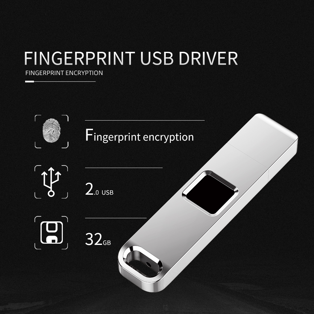 32GB USB 2.0 Flash Drive Fingerprint Encription