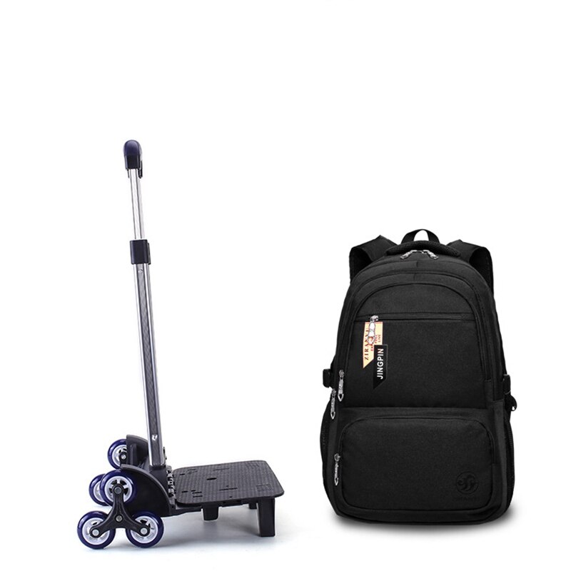 Kinderen Rugzak School Wielen Waterdichte Rugzak Voor School Tiener Jongen Rugzak Op Wielen Rolling Schooltas Boekentas