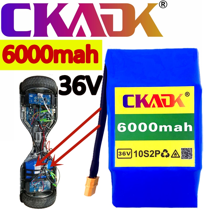 100% Original 36v 6.0ah lithium battery 10s2p 36v battery 6000mAh lithium ion pack 42V 6000mah scooter twist car battery