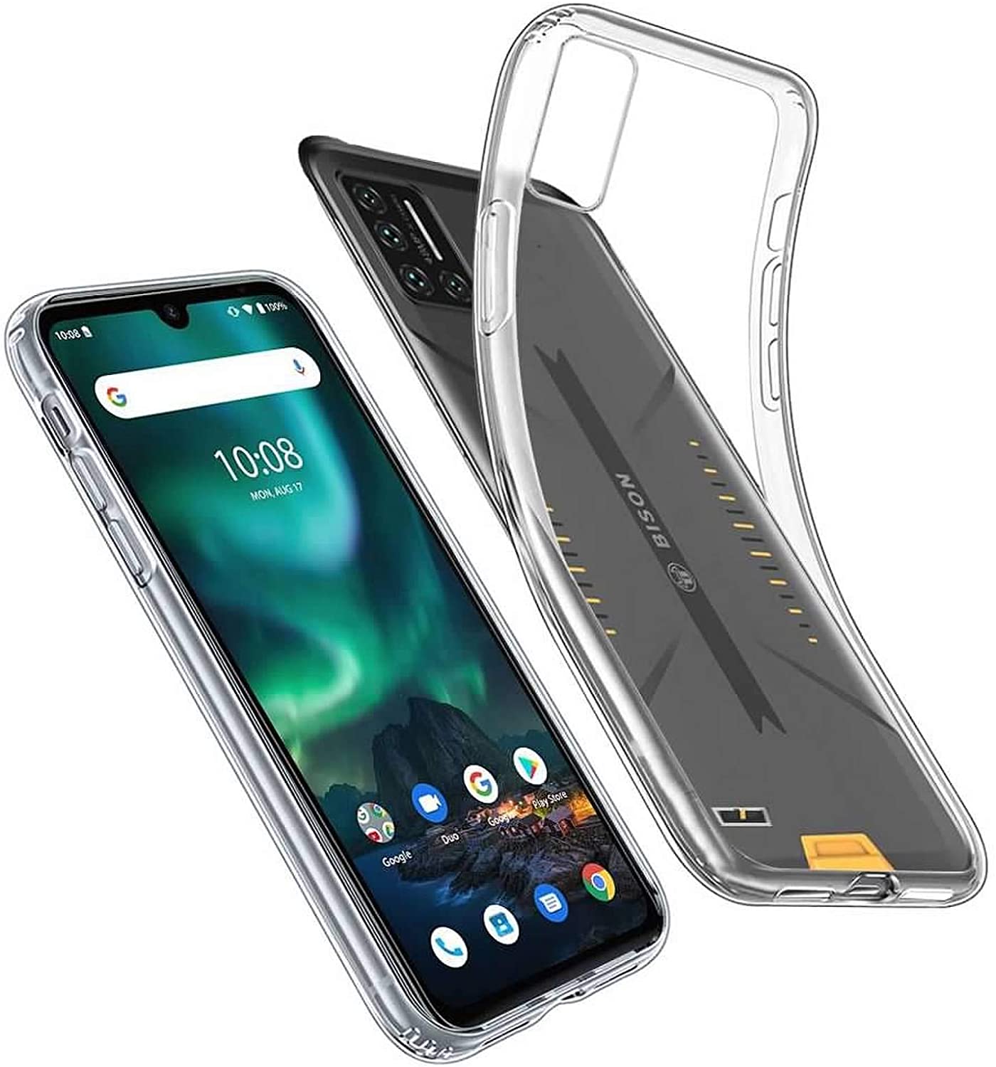 Pour Umidigi Bison Pour Umidigi Bison GT Couverture Souple Transparent TPU Coque De Téléphone Pour Umidigi Bison 6.3"