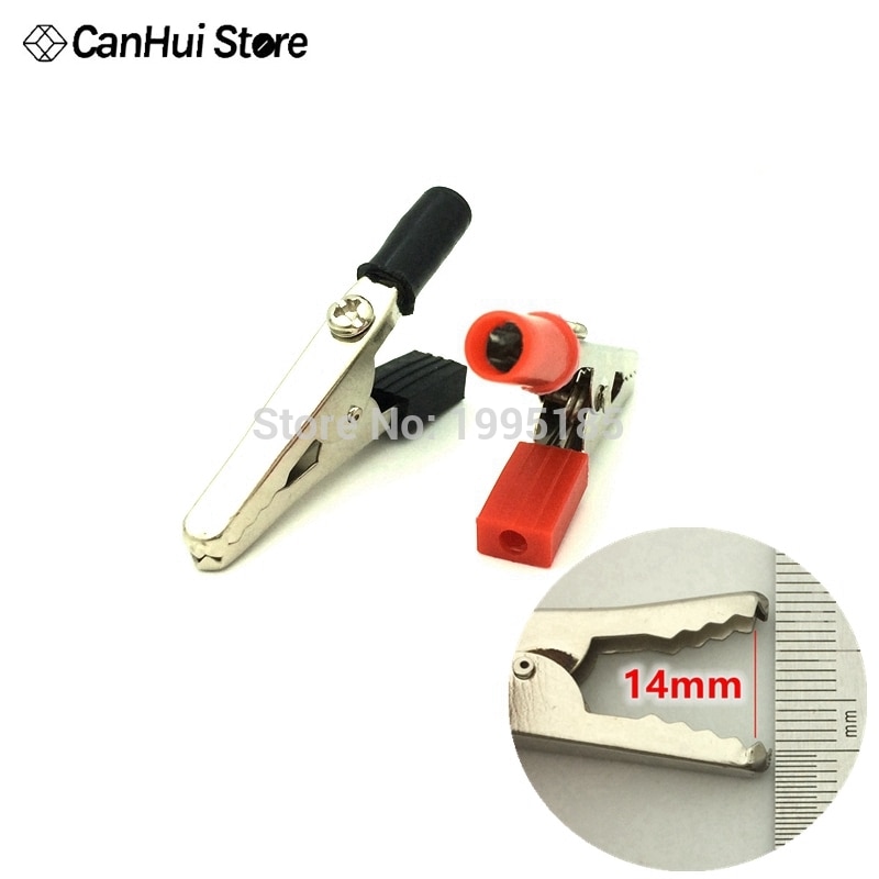 10 stk imc 30/45/50mm plasthåndtak testprobe metallkrokodilleklemmer