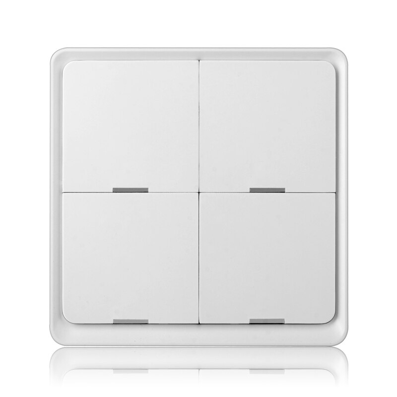 Tuya Smart ZigBee Wireless Switch Sticker 4-way Panel Scene Button Controller Wall Light Switch Work With Smart Life APP: 1pcs