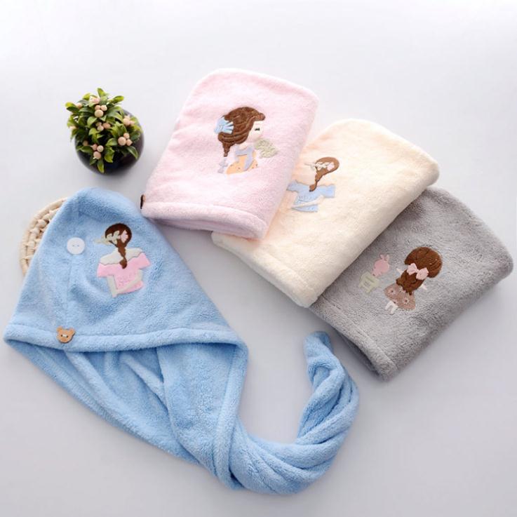 1pcs Women Magic Hair Drying Towel Hat Microfibre Quick Dry Turban For Bath Shower Pool Female Soild Color Soft Dry Hair Hats