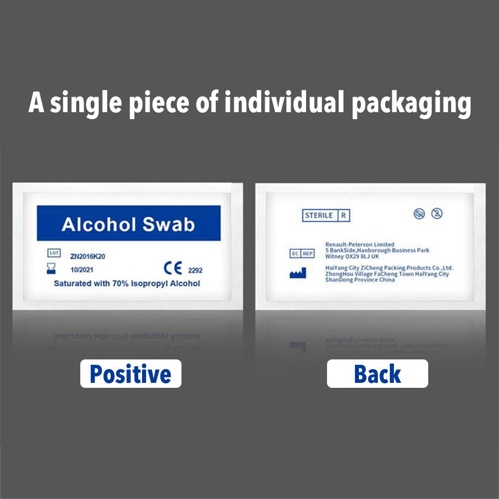 100pcs Alcohol Prep Swap Pad Wet Wipe For Antiseptic Skin Cleaning Care Jewelry Mobile Phone Glasses Clean Tool Alcohol Pads