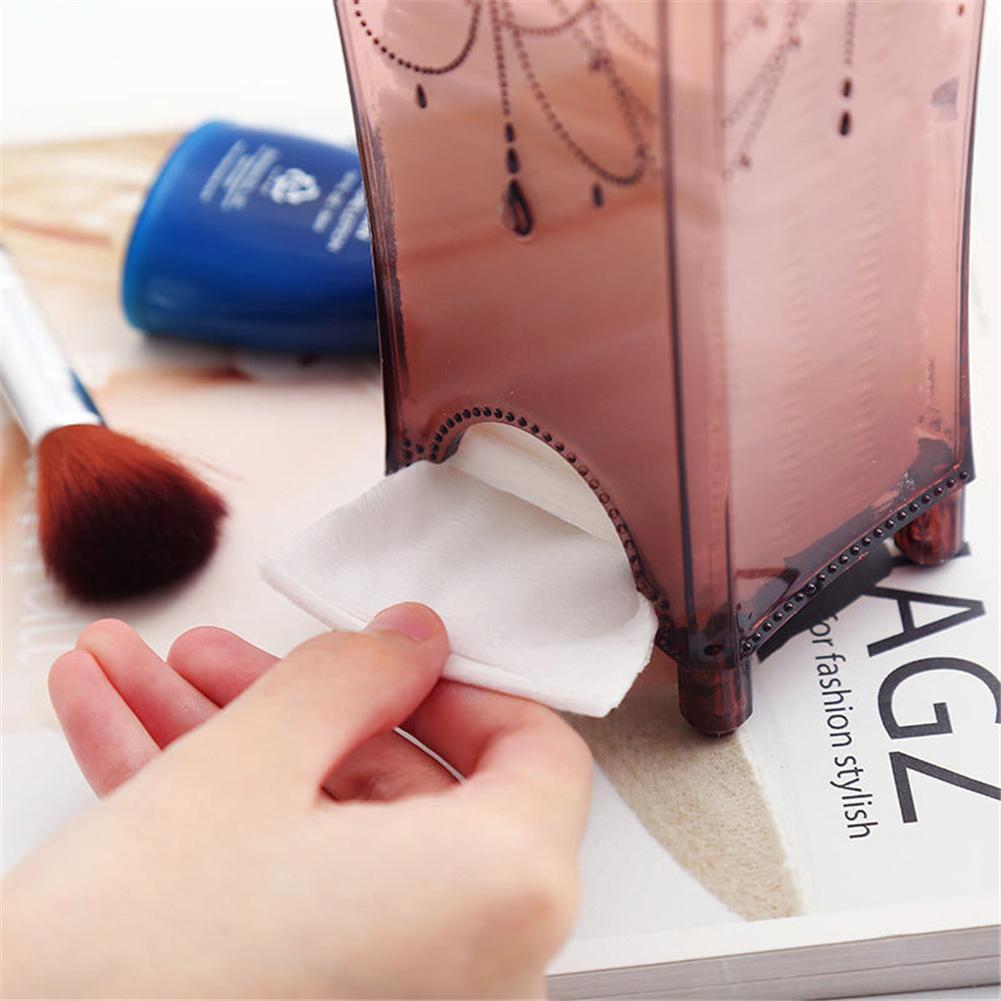 Beste wattenschijfjes dispenser opbergdoos doos wollen deksel transparant stofvrij make-up organizers dames opbergdoos