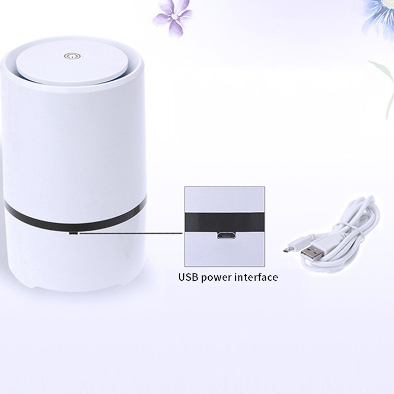 Household Air Purifier Small Desktop Formaldehyde Air Purifier Air Cleaner Purification Hayfever Dust Allergy Smoke Odour Filter
