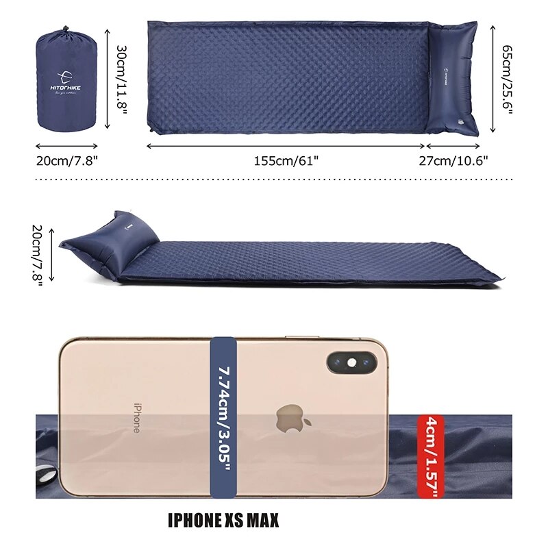Night Cat Inflatable Air Mattress For Camping - Compact, Lightweight, Pump-Inflating Sleeping Pad - View #11