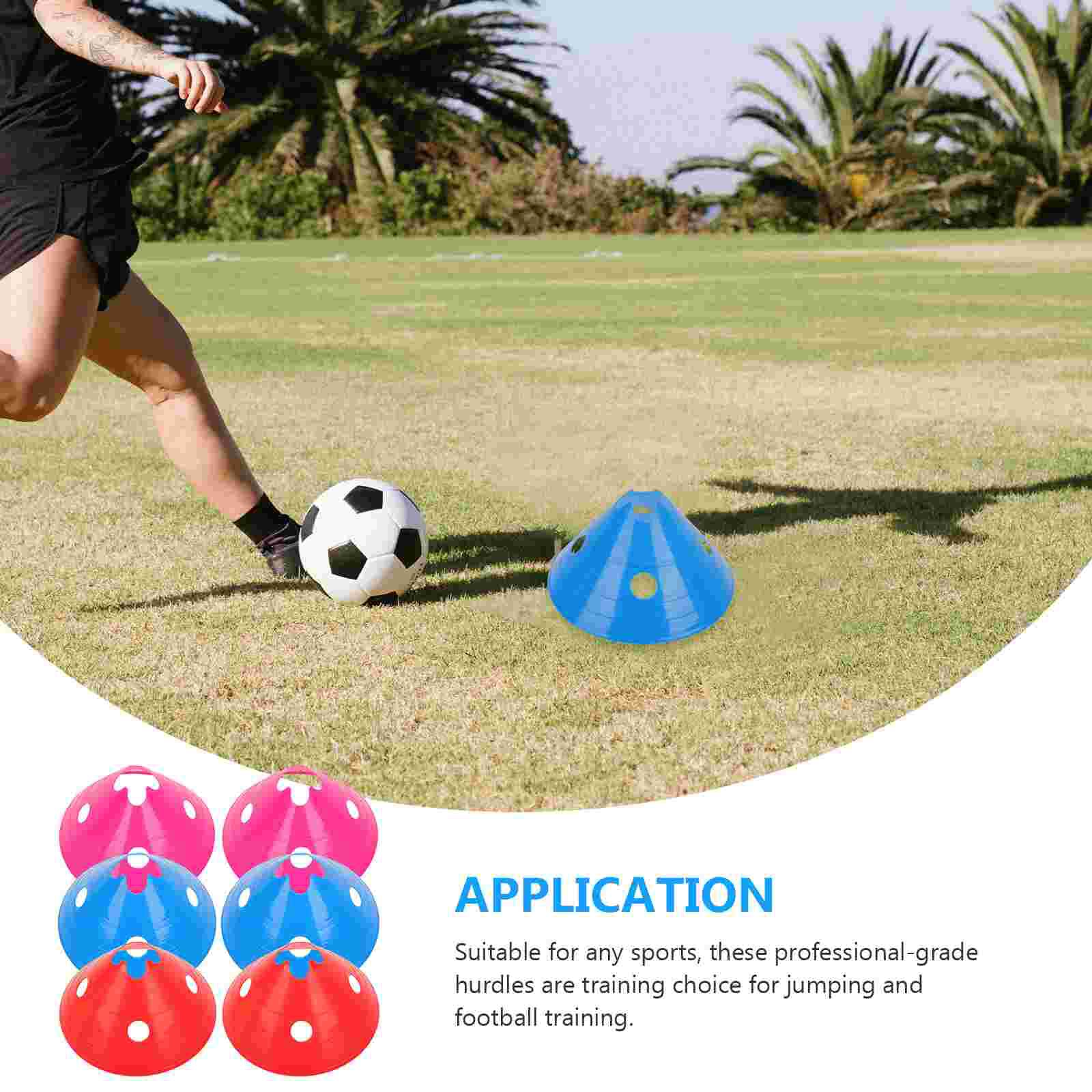 6 pcs football training hurdles plastic football flexibility training racks