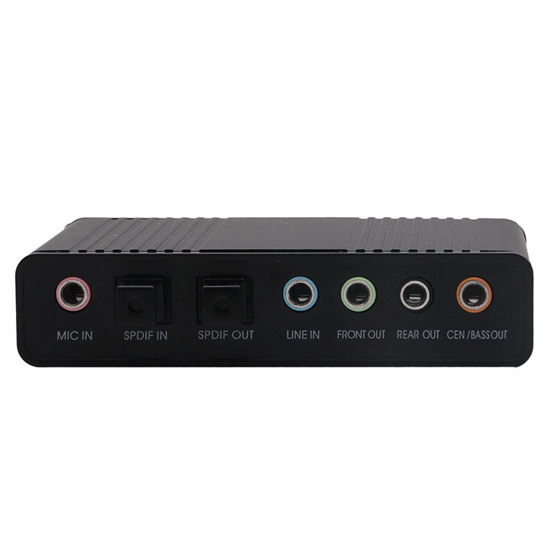 Usb 5.1 -kanaals externe optische of glasvezel geluidskaart s/pdif voor laptop pc