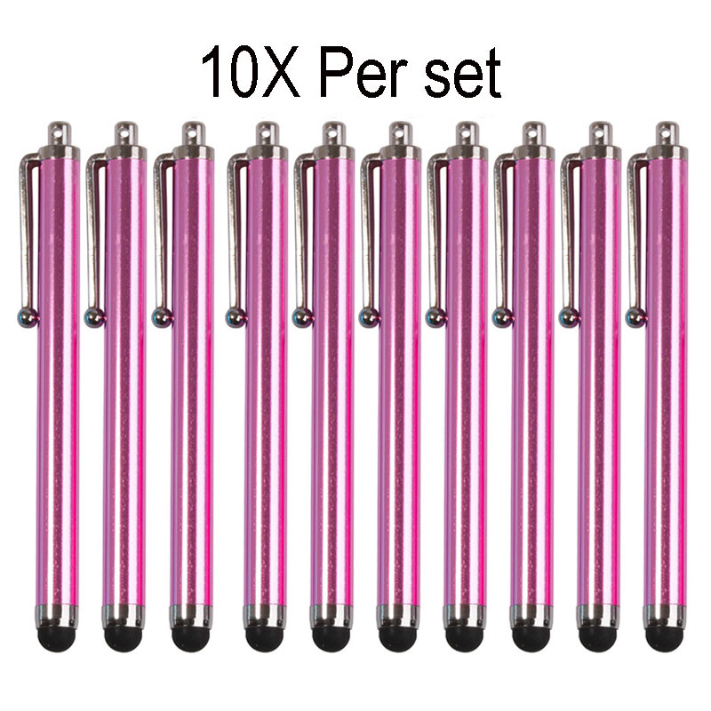 Mosible 10 st/lot universal stylus penna ritplatta kapacitiv skärm pekpenna för ipad iphone samsung xiaomi mobiltelefon: Rosa 10x