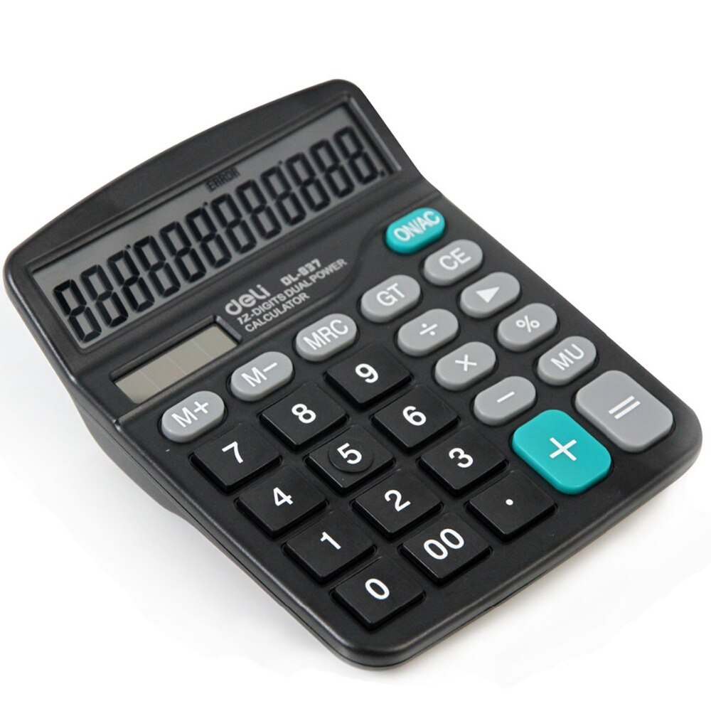 Calculadora de Doble potencia (Energía solar + batería AA) para trabajo de oficina