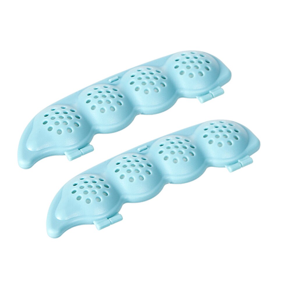 2pcs Camphor Ball Box Pea Pod Shape Desiccant Storage Box for Closet: Default Title