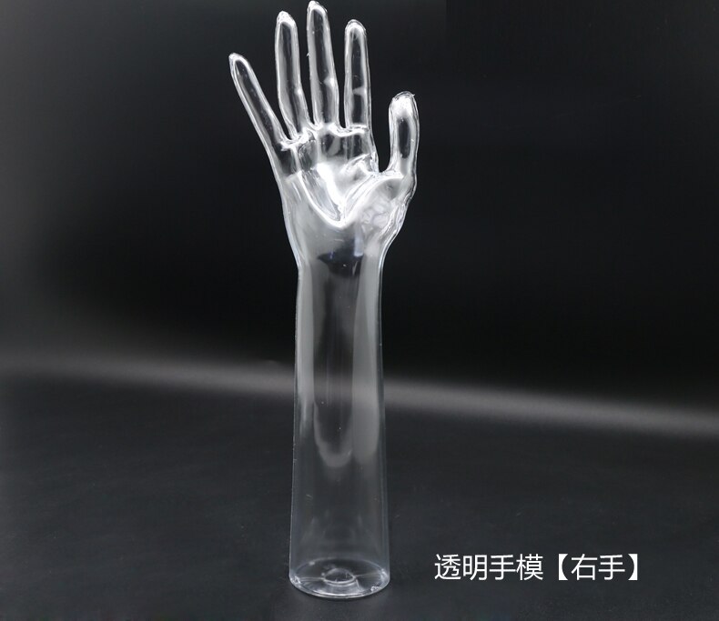 Nuovo 1 coppia Femminile Trasparente manichino Mano base di Visualizzazione Delle Donne Guanti Anello dell'orecchino della collana Dei Monili Modello Del Basamento