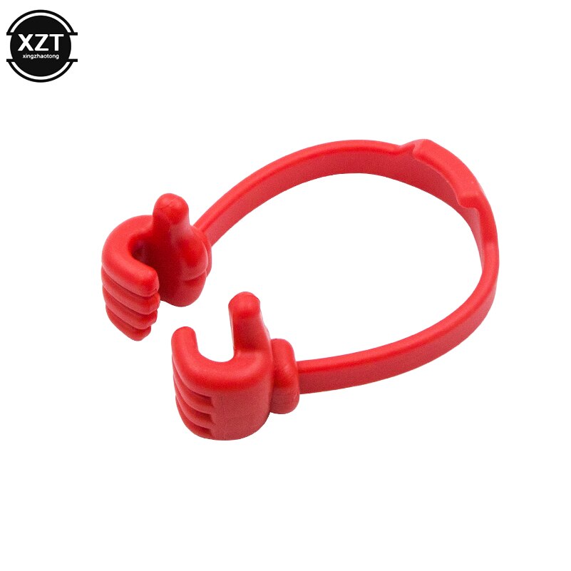 Soporte ajustable para tableta y teléfono móvil, soporte de pulgares de colores para mesa de coche, soporte de escritorio Universal para IPhone, ipad y tableta: Rojo