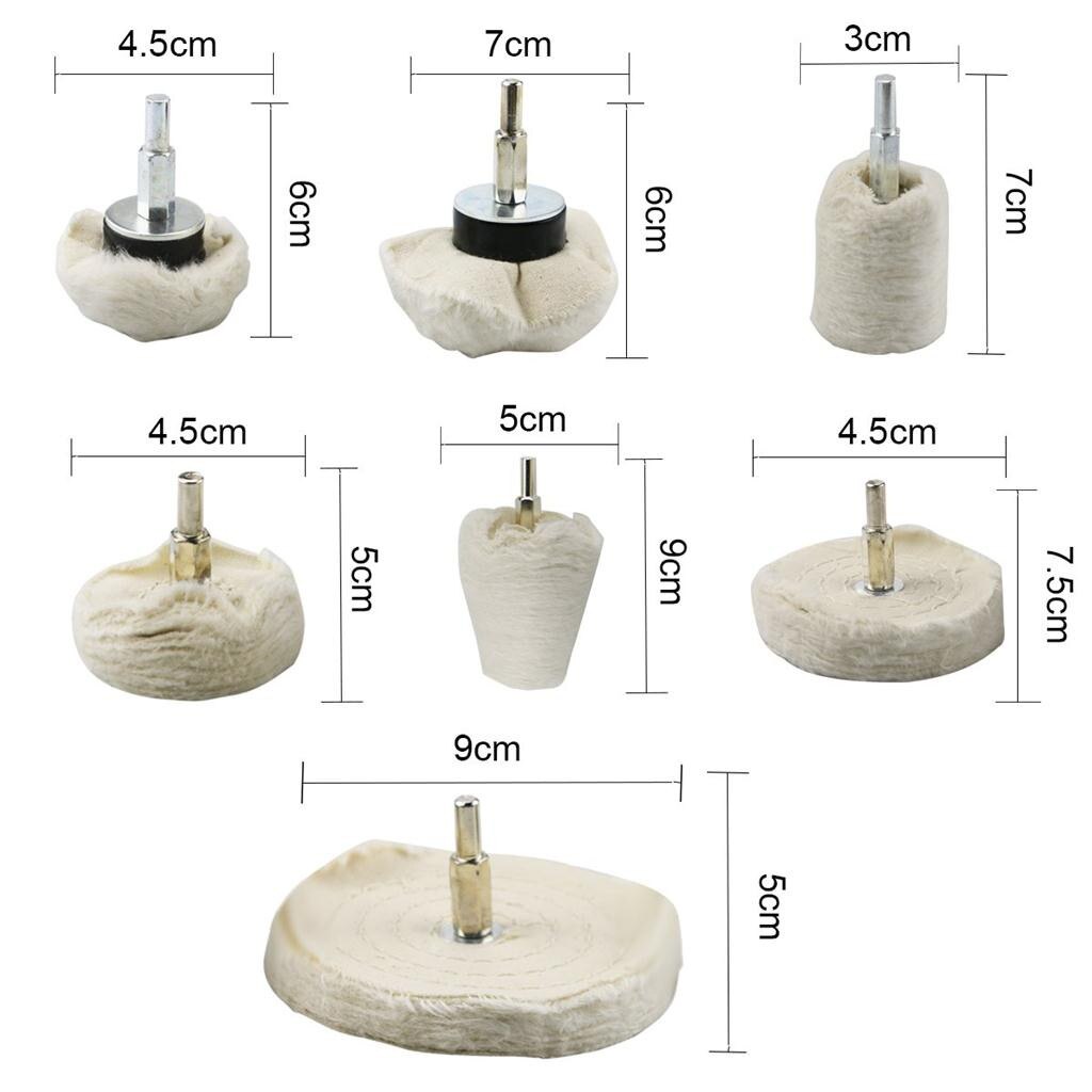 7PCS Polishing Disc For Polisher And Electric Screwdriver For Wheel Polishing car gadget car polisher полировальная машинка