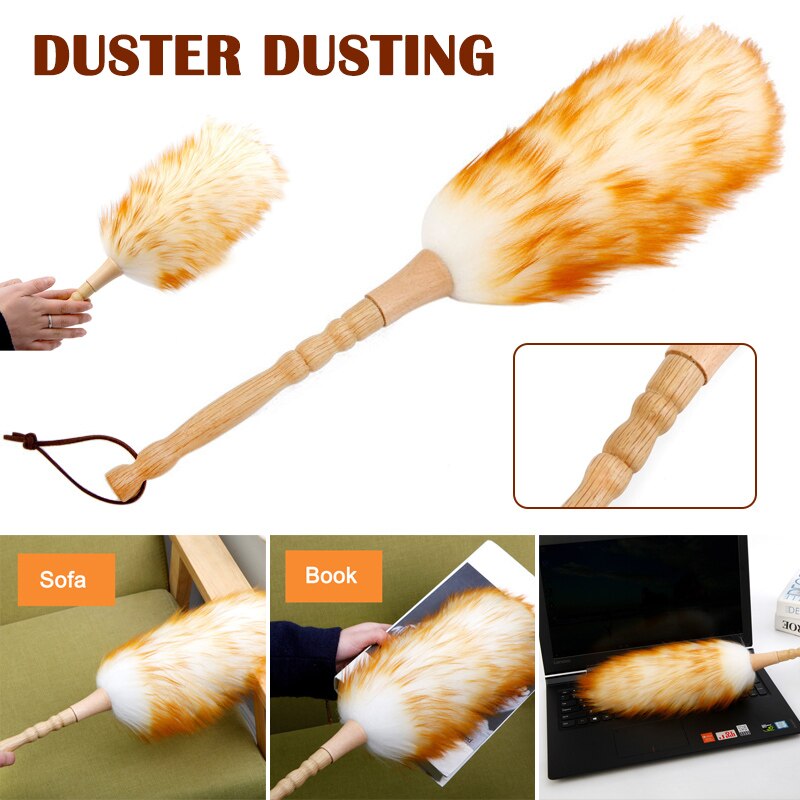 Electrostatic Dust Removal Wool Duster Household Car Cleaning Dust Sweeping Duster YE: Default Title