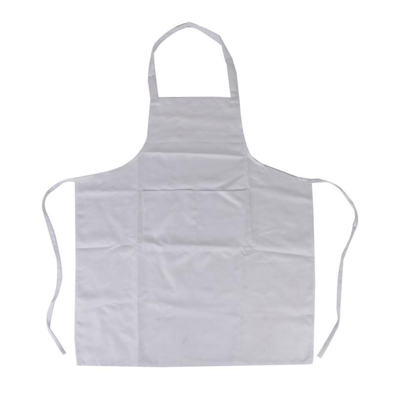 LUOEM Halster-hals Stijl Mouwloze Keuken Koken Schort met Pocket (Wit)