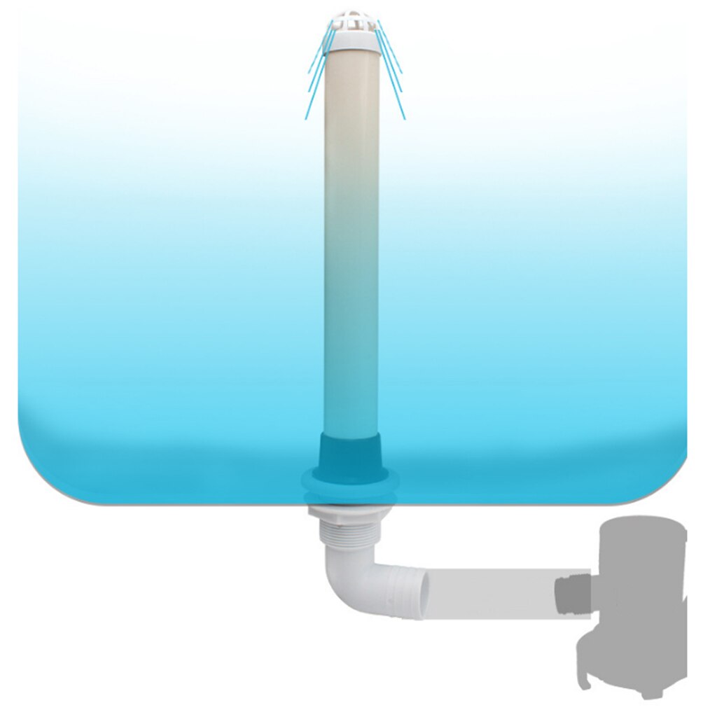 Marine Fishing Aerator Overflow Drain Tube 90 Degree 1-1/2" X 18"