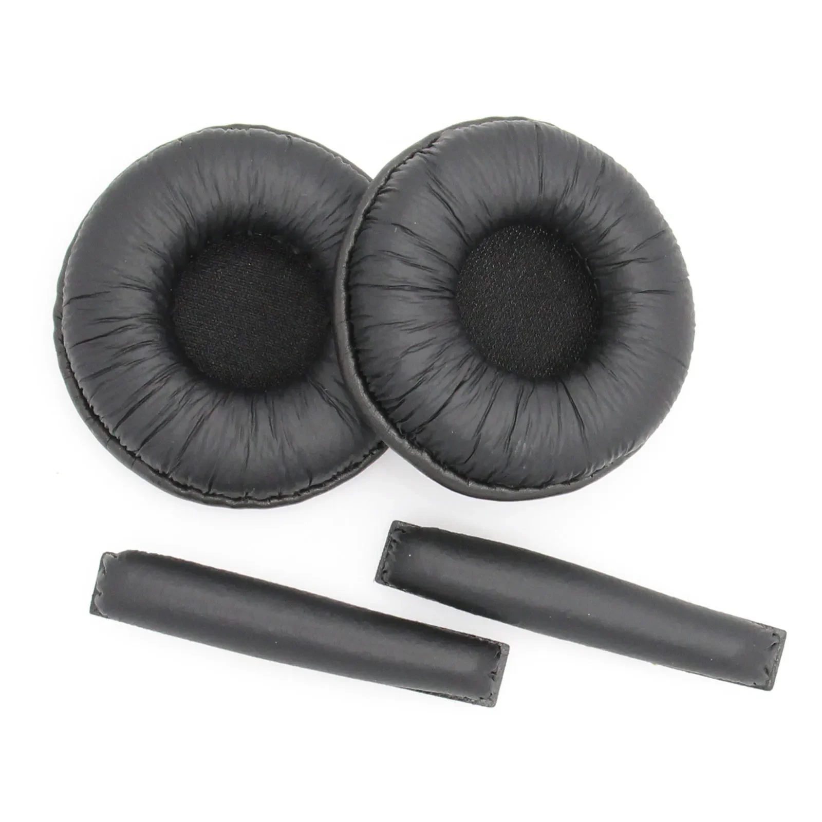 Ohrpolster Stirnband passend für Sennheiser PX100 PX100-II PX200 PX80 PXC150 PXC250 Kopfhörer Zubehör Schwarz Grau Kunstleder Schaumstoff