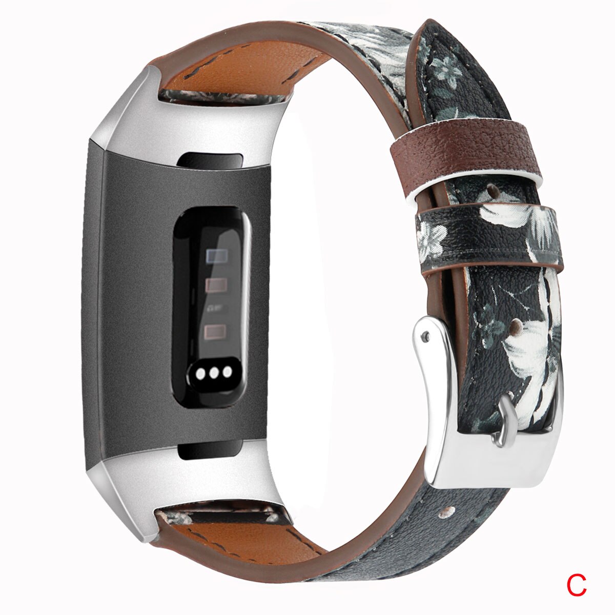 Essidi For Fitbit Charge 3 4 Leather Band Women Men Smart Bracelet Replacement For Fitbit Charge 3 4 Wristband Watch Strap Loop: C / S