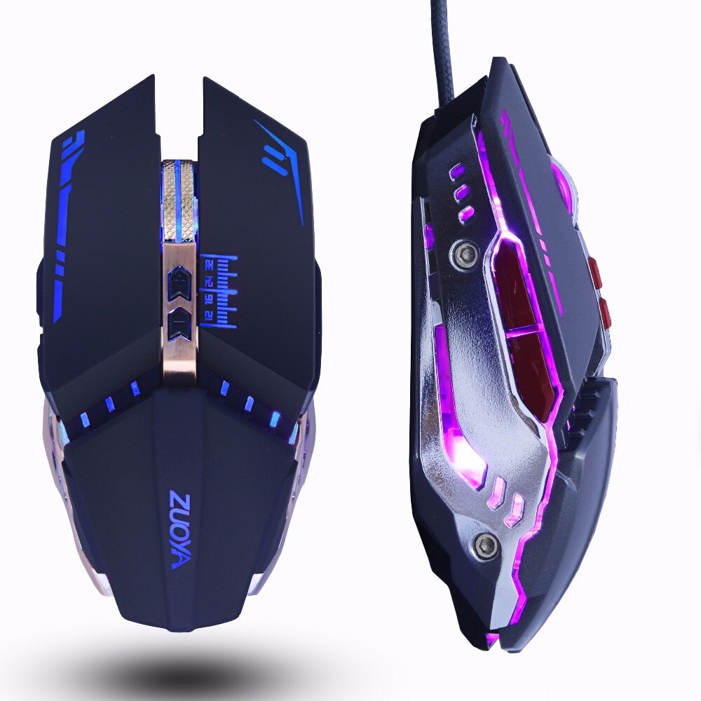 ZUOYA Professionelle gamer Spielen Maus 8D 3200DPI Einstellbare Verdrahtete Optische LED Computer Mäbenutzen USB Kabel Maus für Laptop PC