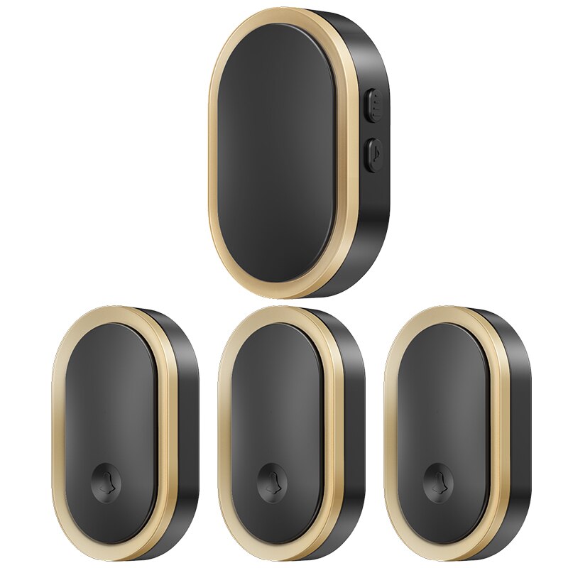Cacazi Smart Draadloze Deurbel Waterdicht 3 Knop 1 Receivertouch Knop 300M Range Home Security Deur Call Bell 36 Ring: BG  3x1 / VS