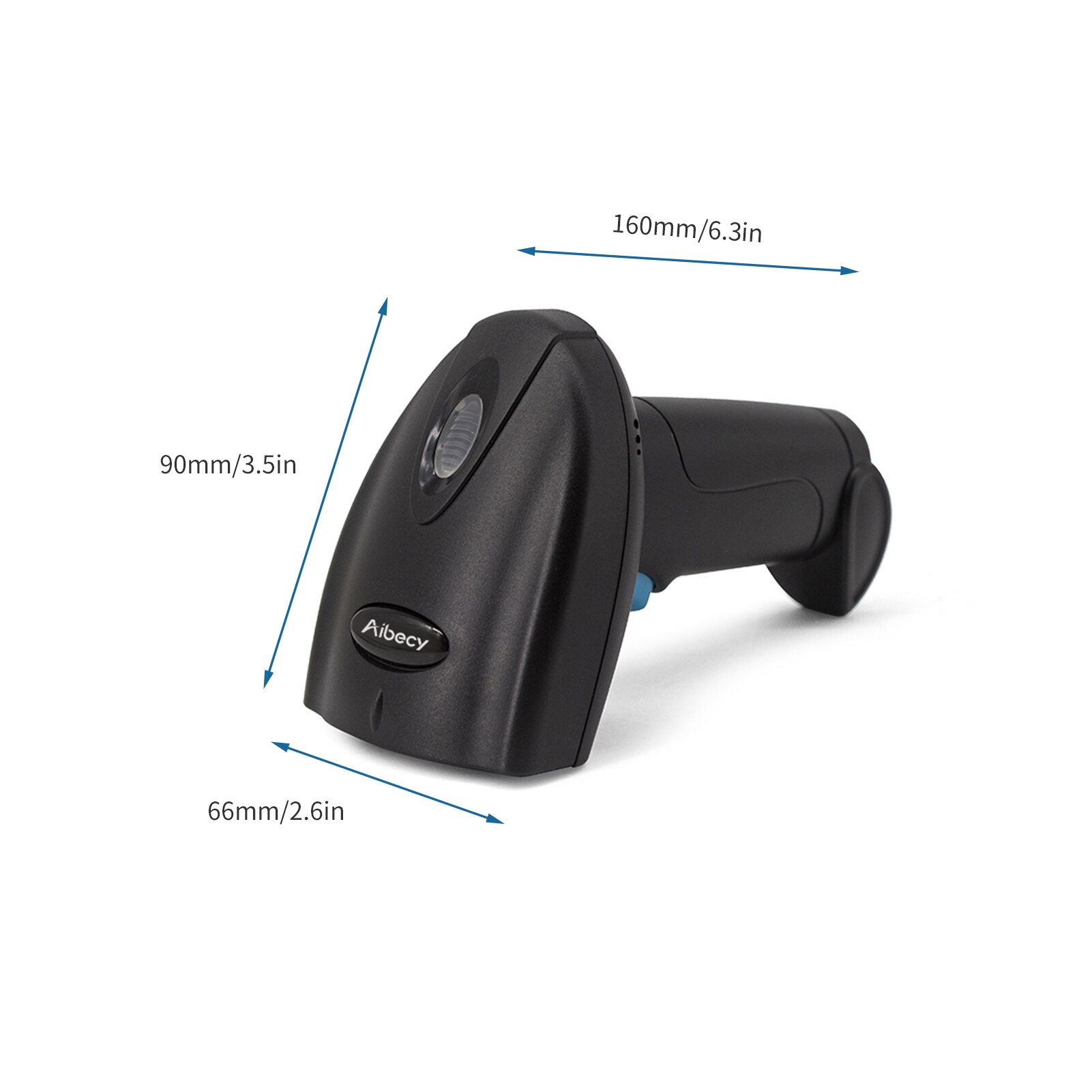 1D&amp;2D Barcode Scanner Supermarket Handhel USB Wirelss Bar Code Reader Plug &amp; Play Compatible with Windows Android Mac