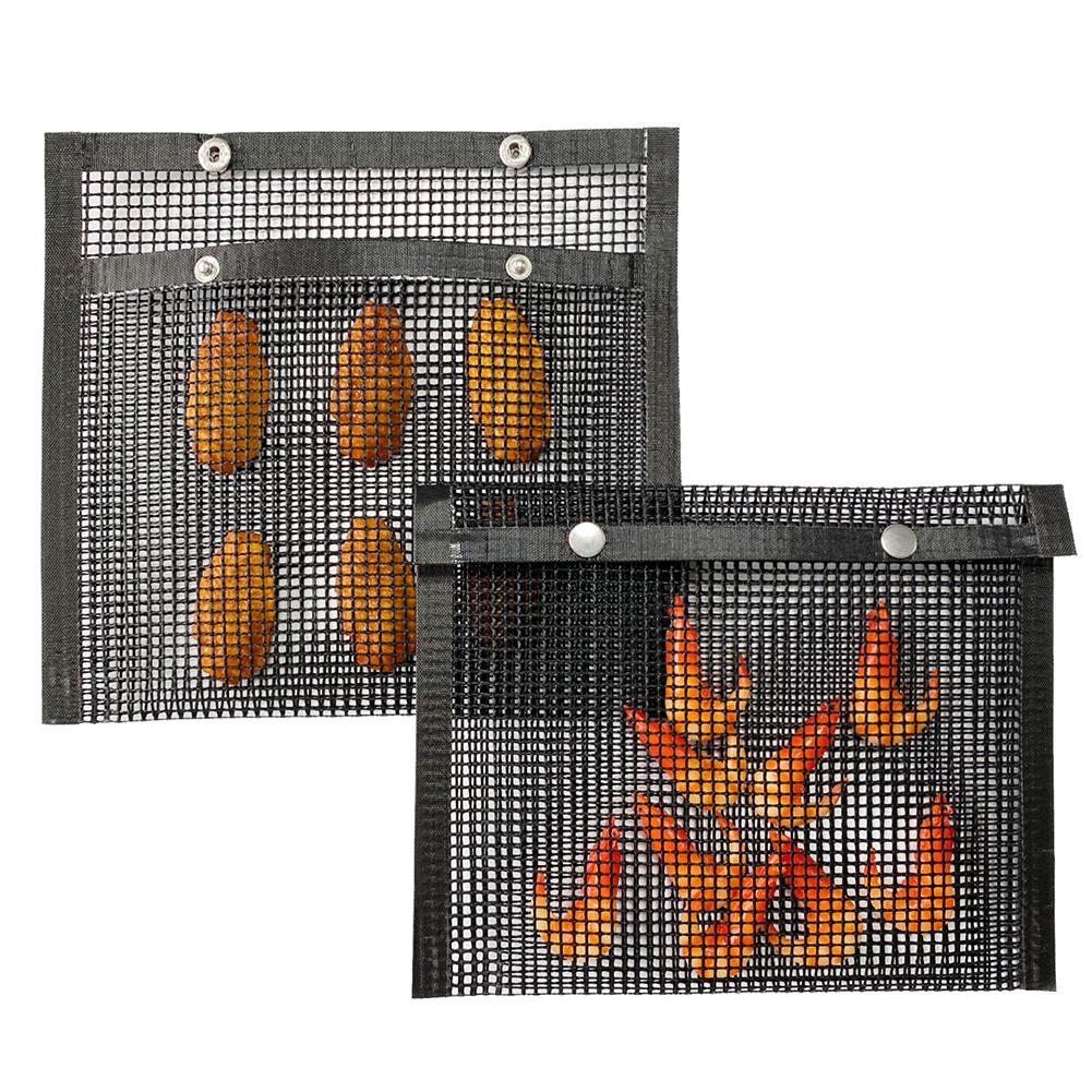 BBQ torréfaction sac de cuisson grille antiadhésive haute température résistance pique-nique outil BBQ rôti sac verre tissu PTFE revêtement