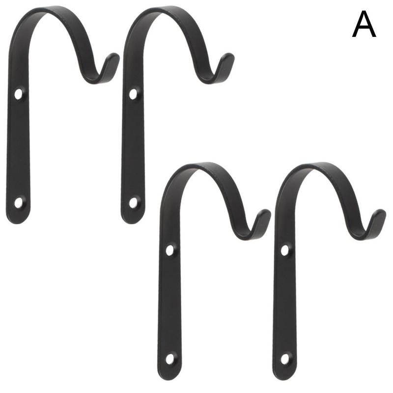 4 / 10pcs Hanging Basket Brackets Metal Strong Outside Price Storage Best Wall Garden Hooks Decoration Wall-Mounted O8J4: A