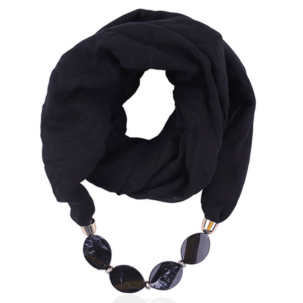 Vrouwen Katoen Linnen Ketting Hanger Sjaal Etnische Stijl Zachte Ketting Sjaals Katoen Linnen Shawl Sjaal Accessoires: B