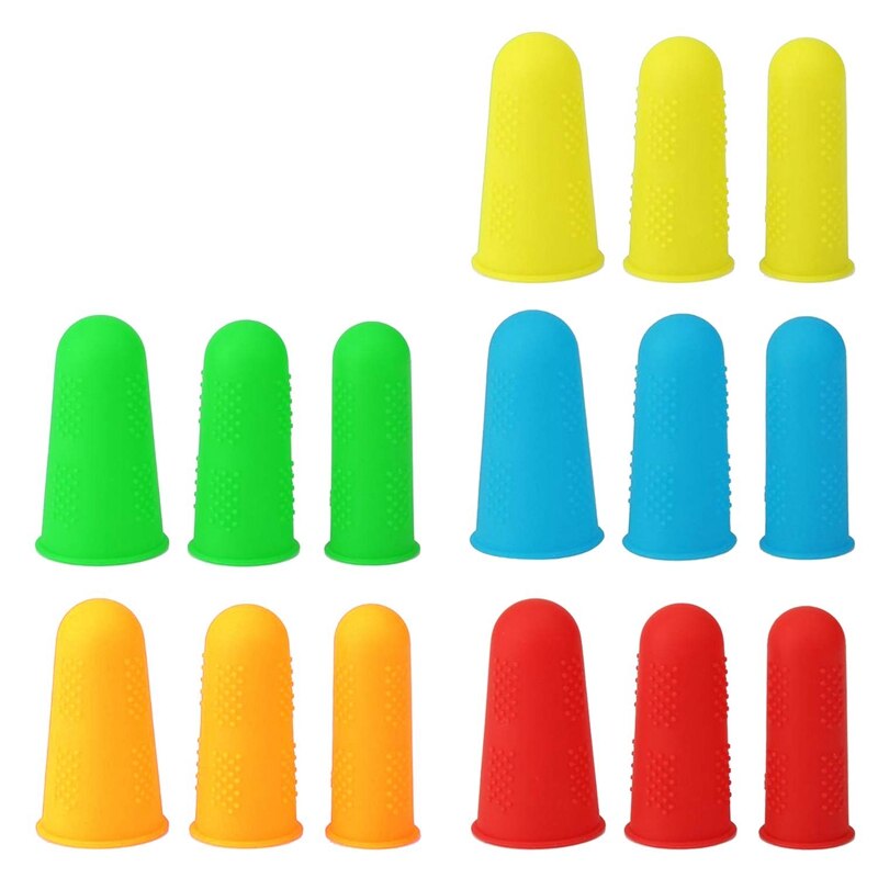 Yo -15 stk limverktøy fingerkapper silikon fingerbeskyttere for lim voks kolofonium harpiks honning lim scrapbooking