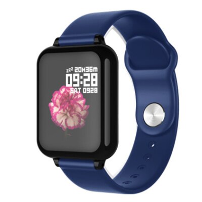 B57 tela colorida inteligente display freqüência cardíaca pressão arterial esportes pulseira ip67 à prova dip67 água informação push watch: blue