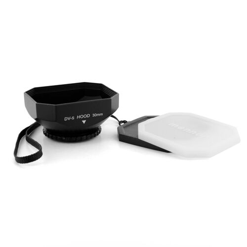 Mennon screw-in capa de lente de vídeo digital em preto para câmeras filmadoras novo