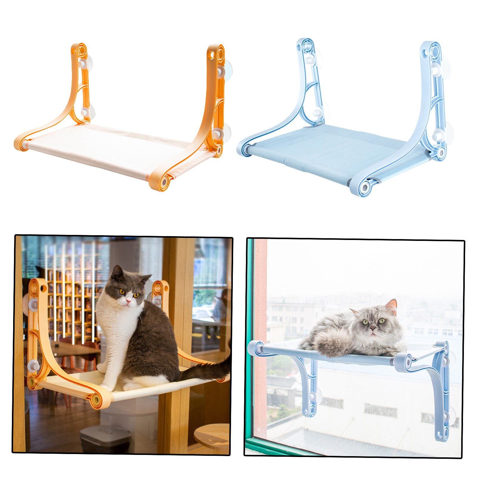 Kat Bed Met Veiligheid Zuignap Zon Baden Venster Gemonteerd 360 ° Zonnen Kat Venster Baars Voor Kat Levert slapen